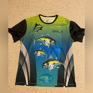 NWOT Mens fishing neon shirt size extra large with cooling material